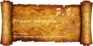 Preusz Veronika névjegykártya